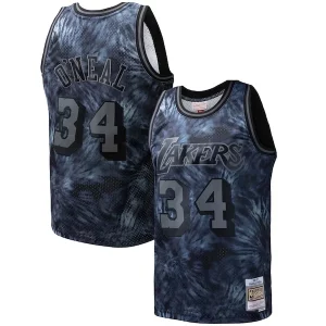Trendy Moderno Ottimo Shaquille O'Neal Los Angeles Lakers Hardwood Classics 1996/97 Tie Dye Swingman Jersey Black