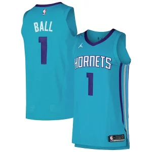 Trendy Pratico Attraente LaMelo Ball Charlotte Hornets Jordan Brand Authentic Player Jersey Icon Edition Teal