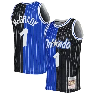 Trendy Raffinato Stupendo Tracy McGrady Orlando Magic Hardwood Classics 2003/04 Split Swingman Jersey Blue/Black