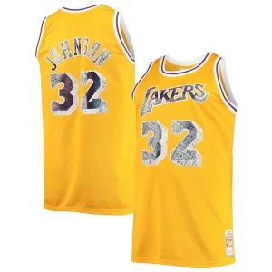 Trendy Resistente Carino Magic Johnson Los Angeles Lakers Big & Tall 1984/85 NBA 75th Anniversary Diamond Swingman Jersey Gold
