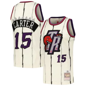 Trendy Robusto Pratico Vince Carter Toronto Raptors Chainstitch Swingman Jersey Cream