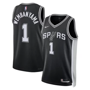 Versatile Accattivante Victor Wembanyama San Antonio Spurs Nike Unisex 2023 NBA Draft First Round Pick Swingman Jersey Icon Edition Black
