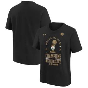 Versatile Boston Celtics Nike Youth 18 Time NBA Finals Champions Locker Room T Shirt Black