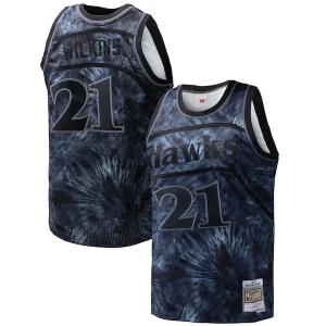 Versatile Comodo Dominique Wilkins Atlanta Hawks Hardwood Classics 1986/87 Tie Dye Swingman Jersey Black