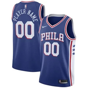 Versatile Cool Eccezionale Philadelphia 76ers Nike Swingman Custom Jersey Blue Icon Edition