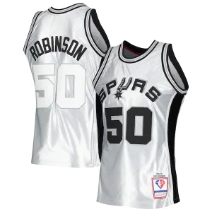 Versatile David Robinson San Antonio Spurs 1998/99 Hardwood Classics 75th Anniversary Swingman Jersey Platinum