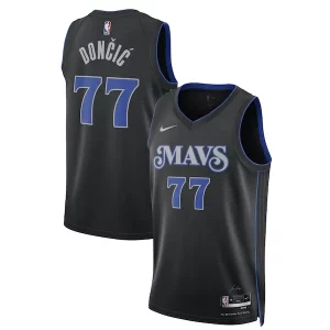 Versatile Luka Dončić Dallas Mavericks Nike Unisex 2023/24 Swingman Jersey Black City Edition