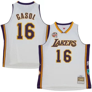Versatile Pau Gasol Los Angeles Lakers Unisex Hall of Fame Class of 2023 Throwback Swingman Jersey White