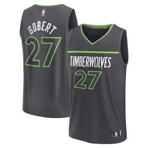 Versatile Splendido Rudy Gobert Minnesota Timberwolves Fast Break Replica Player Jersey Statement Edition Black